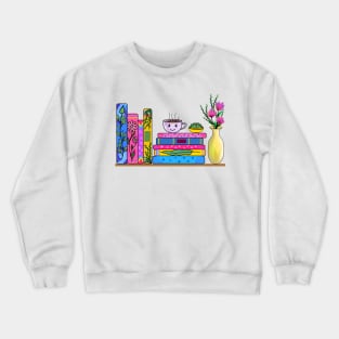 Subtle Pan-inspired Bookshelf Crewneck Sweatshirt